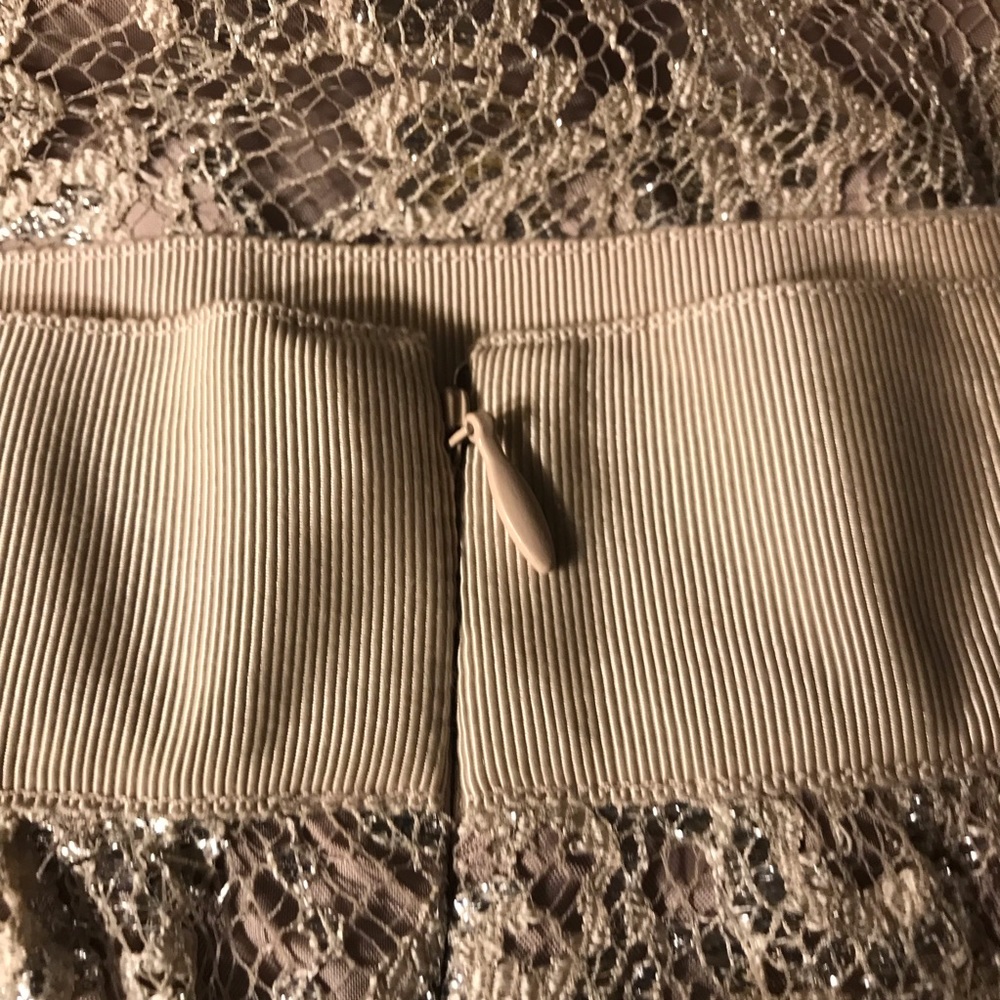 J. Crew Lace Skirt in Gold Metallic Size 4 - Picture 5 of 8